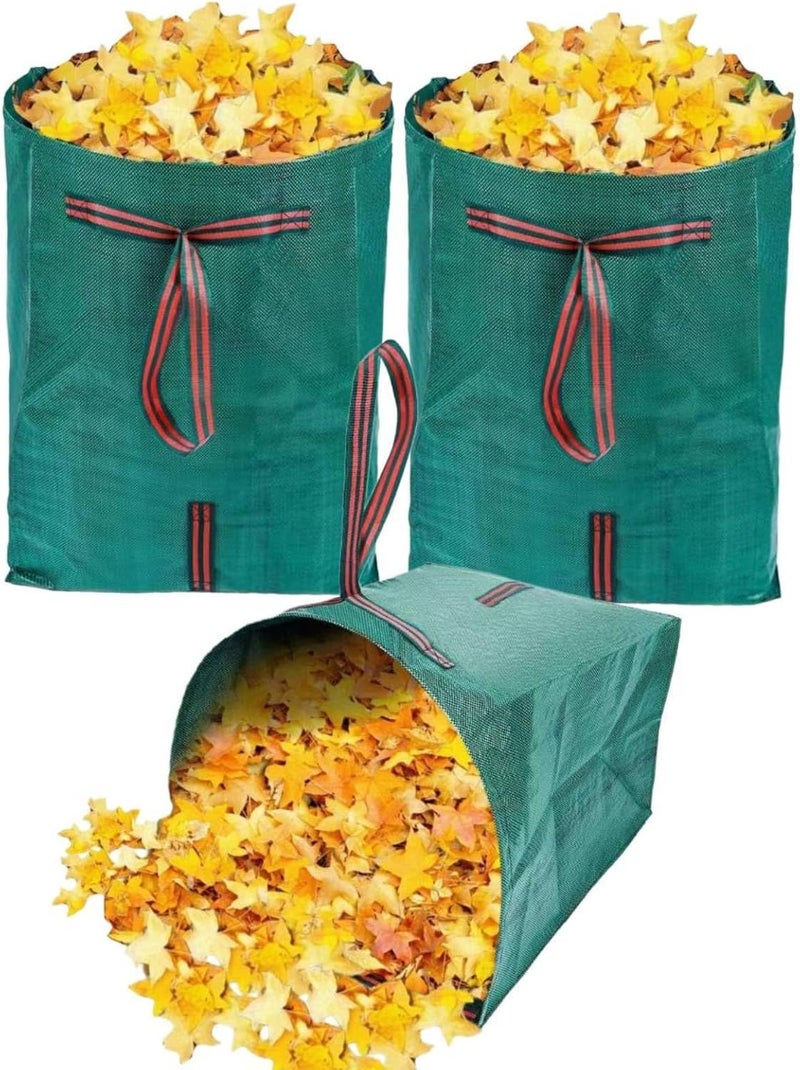 RISETEX 72 Gallon Leaf Collector,3-Pack Yard Waste Bags,Large Dustpan-Type Lawn and Leaf Bags, Leaf Bags for Yard Debris,Grass Clippings,Collapsible Trash Can for Parties,Laundry,Camping - Image 1
